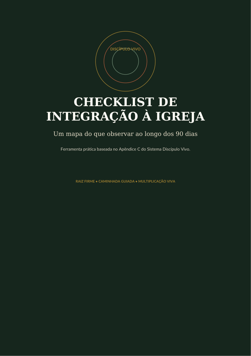 Capa do Checklist de Integração à Igreja